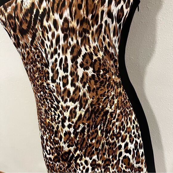 Animal print sleeveless midi dress - Picture 3 of 13